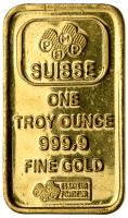 Swisse One Troy Ounce Pamp Gold Bar 999.9 Fine