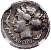 Sicily, Syracuse. Second Democracy. Silver Hemidrachm (2.04 g), 466-405 BC