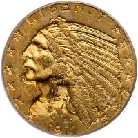 1911 $5 Indian