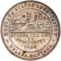 1933. Montana Dollar. KM-820. Rarity 5