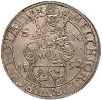 German States: WÃ¼rzburg. Taler, 1552-SK