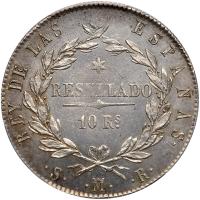 Spain. 10 Reales de Vellon, 1821-M SR - 2