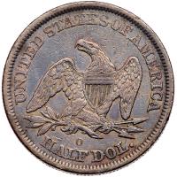 1845-O Liberty Seated 50C. No Drapery - 2