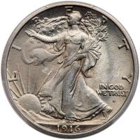 1916-S Liberty Walking 50C