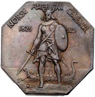 1925. Norse American Silver Medal. Thick Variety