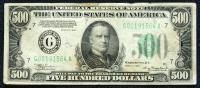 $500 Federal Reserve Note Series of 1934