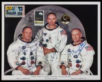 Outstanding, Apollo 11 Crew Signed NASA Portrait Inscribed/Signed to Bob McClelland by Armstrong, Also Signed by Collins and Ald