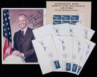 John Glenn Collection: Eight (8) Signed 1st Day Issue Project Mercury Stamp Covers amd One Nicely Inscribed and Signed Photo