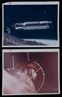 Two Gemini 8 Agena Rendezvous Vintage Color Red Number Photographs