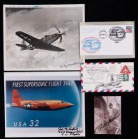 Excellent Collection of Signed Pieces by Important Test and Jet Pilots. All Housed in an Album 19 Individual Signatures One Phot