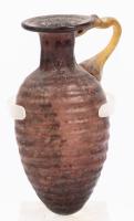 Roman Aubergine Ribbed Single Handled Amphoriskoi in Choice Condition.