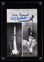 Unusual and Scarce Soviet Postcard Signed By Vance Brand, Deke Slayton, Valery Kubasov and Alexei Leonov.