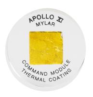 Apollo 11 Flown Command Module Kapton Foil In Round Lucite