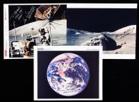 Apollo XVII: Three Outstanding Images from Apollo 17, Two Signed by Harrison Schmitt and a Spectacular Signed Piece by Gene Cern