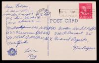 Roger B. Chaffee, Apollo One Command Module Tragedy. Post Card Written to His Parents Conveying His New Address