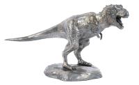 Worldwide. Silver Tyrannosaurus Rex Statue