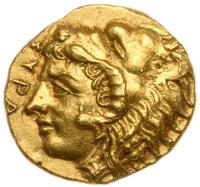 Sicily, Syracuse. Dionysois I, 406-367 BC. Gold 20 Litrai (Tetradrachm) (1.15g)