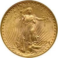 1924 $20 St. Gaudens NGC MS63