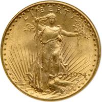 1924 $20 St. Gaudens NGC MS63