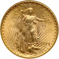 1924 $20 St. Gaudens NGC MS63