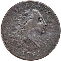1793. Chain reverse, "AMERICA" in legend