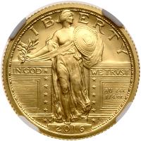 2016-W. Standing Liberty Centennial Quarter &Acirc;&frac14; ozt 24K Gold Coin