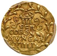 Hungary. Coronation Gold Medal, 1625 PCGS About Unc