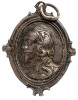 Great Britain. Charles I Royalist Silver Oval Badge, ND (ca.1649) PCGS EF40