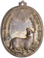 German States: Saxony. Silver Cast Oval Medal, ND (1665) Sharpness of XF - 2