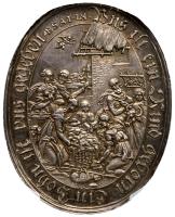 German States: Augsburg. Oval Medal, 1626 PCGS About Unc