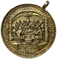 Czech Republic. Joachimsthal. Silver cast medal (gold-plated), 1546 VF