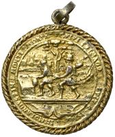 WITHDRAWN - Bohemia. Gilt Silver Obedience unto Death Medal, 1565 VF - 2