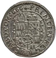 Austria: Olm&Atilde;&frac14;tz. 3 Kreuzer, 1666 PCGS MS64 - 2