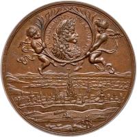 Austria. Victory over Turks Bronze Medal, 1686 PCGS MS65