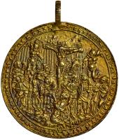 Bohemia. Cast Gilt Silver Religious Medal, ND (c.1539) XF