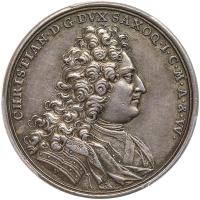 German States: Saxe-Weissenfels. Reformation Silver Medal, 1717 PCGS About Unc