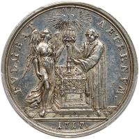 German States: Saxony. Reformation Silver Medal, 1717 PCGS MS61