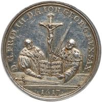 German States: Saxony. Reformation Silver Medal, 1717 PCGS MS61 - 2