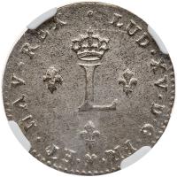 French Colonies. Sou Marque, (Double Sol), 1739-BB NGC Unc - 2