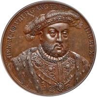 Great Britain. Henry VIII Bronze Memorial Medal, (1547) PCGS Specimen 64