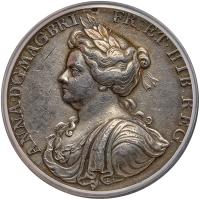 Great Britain. Queen Anne's Bounty Silver Medal, 1704 PCGS About Unc