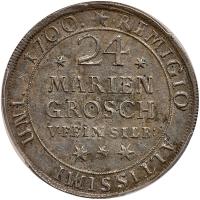 German States: Brunswick-WolfenbÃ¼ttel. 24 Mariengroschen, 1700 PCGS AU58 - 2