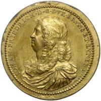 German States: Brunswick-L&Atilde;&frac14;neburg. Gilt Bronze Medal, 1669 About Unc
