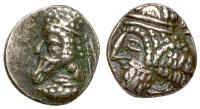 Persis Kingdom. Darious II, 1st Century BC, Silver Obol (0.66g) XF