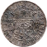 Mexico. 8 Reales, 1742-Mo MF PCGS About Unc - 2