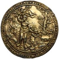German States: Saxony. Gilt Cast Silver Medal, (c.1537) Sharpness of XF