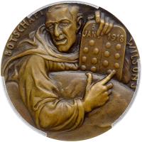 Germany. America's Peace Terms Cast Bronze Medal, 1918 PCGS MS63