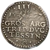Poland: Teschen. 3 Groszy, 1597 PCGS XF - 2