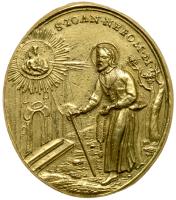 Czechoslovakia. Gilt-Silver Cast Medal, ND (18th C.) XF