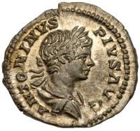 Caracalla, AD 198-217. Silver Denarius (3.15g) Nearly Mint State